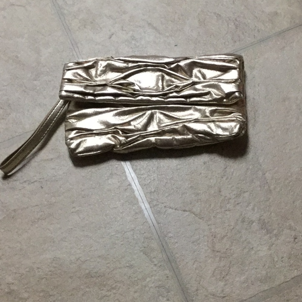 Express gold wristlet/clutch